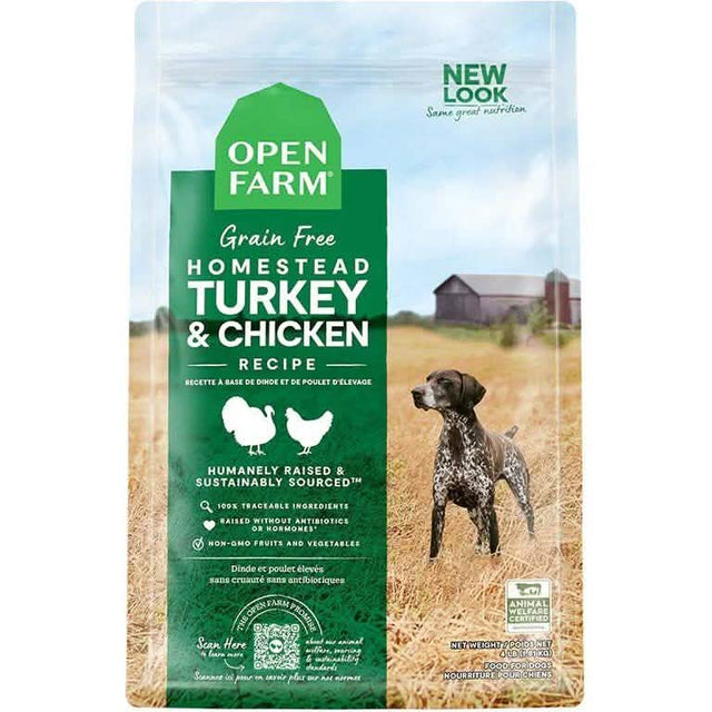 Open Farm Dry Dog Food Grain Free Homestead Turkey &amp; Chicken Recipe