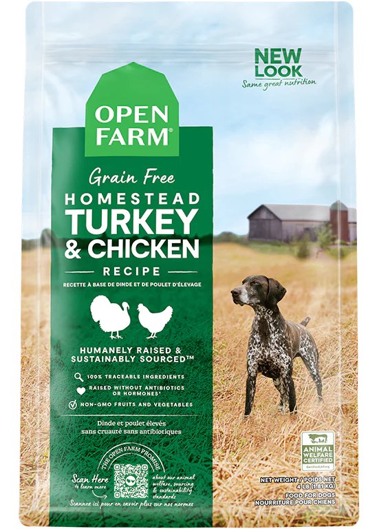 Open Farm Dry Dog Food Grain Free Homestead Turkey &amp; Chicken Recipe