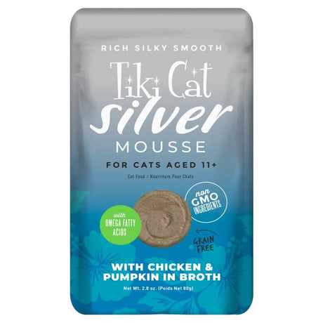 Tiki Cat Silver Mousse with Chicken & Pumpkin in Broth for Cats Aged 11+