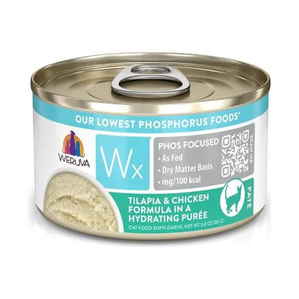 Weruva Wet Cat Food Wx Phos Focused Paté Tilapia & Chicken Formula in a Hydrating Purée