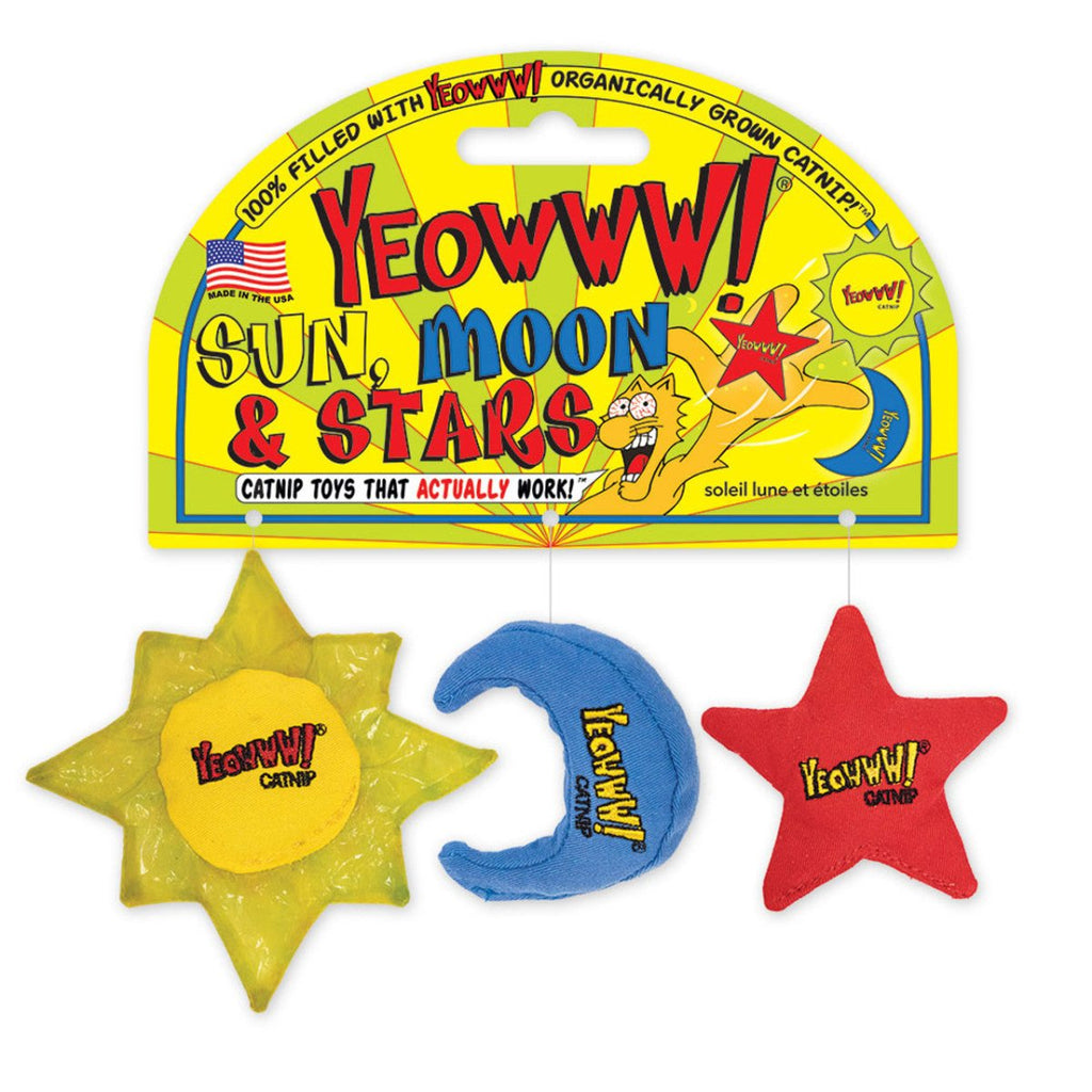 Yeowww! Catnip Cat Toy Sun, Moon & Stars (3 Pack)