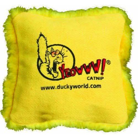 Yeowww! Catnip Yellow Pillow for Cats, 2.5 Size, 7in Pack