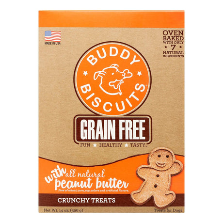Buddy Biscuits Grain Free Peanut Butter Flavor Dog Biscuits - 14oz Pack