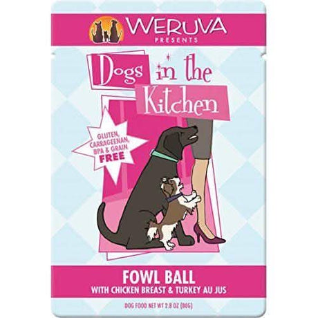 Weruva DP DITK Fowl Ball Chicken/Turkey Au Jus 2.8oz