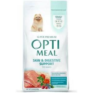 Optimeal Dog Skin & Digestive Support with Salmon and Brown Rice Recipe, 3.3lb Size