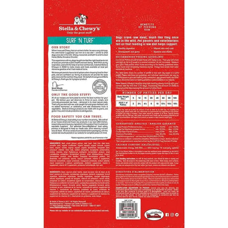 Stella & Chewy's Raw Frozen Dog Food Surf 'N Turf Dinner Patties