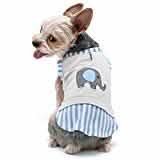 Dogo Pet Dog Elephant Tank Shirt in Blue, Size Medium