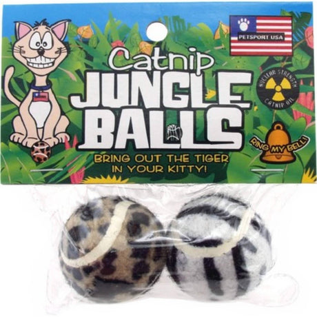 Petsport Catnip Jungle Balls for Cats, 2-Pack