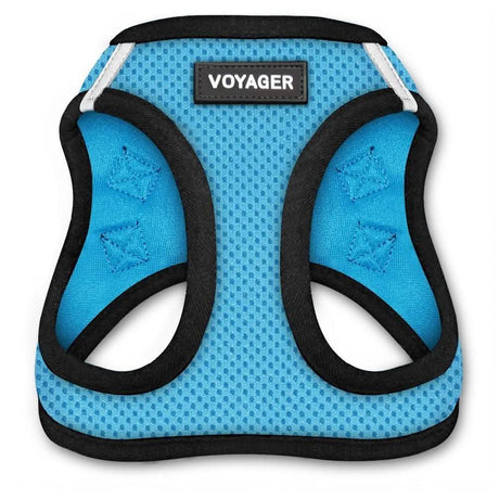 Voyager Dog Harnesses XL Step-In Air Baby Blue with Black Trim for Dogs