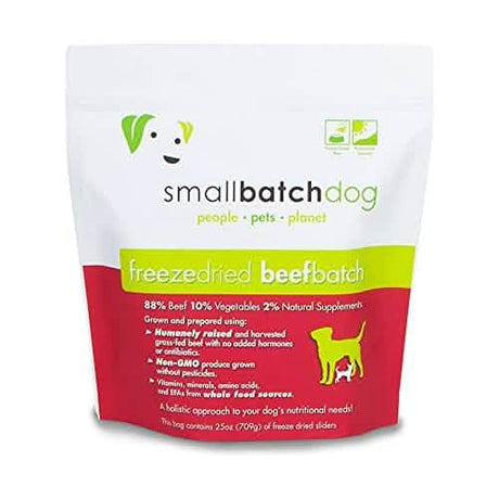 Smallbatch Dog Food: Small Batch Freeze-Dried Beef Slider, 25 oz Pack