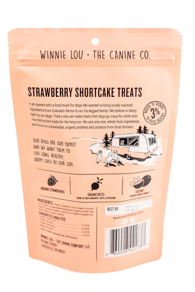 Winnie Lou Dog Treat Strawberry Shortcake Treats