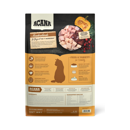 Acana Dry Cat Food Grain Free Highest Protein Meadowlands