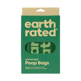 Earth Rated Unscented Poop Bags with Handles (120 Bags)