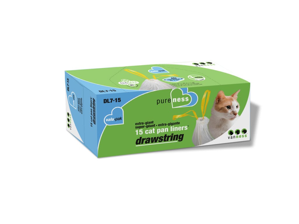 Van Ness Cat Pan Liners Drawstring Extra-Giant 15 count