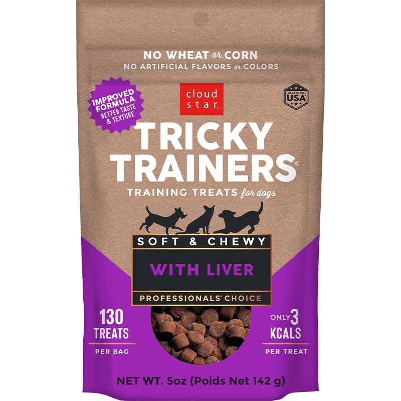 Cloud Star Dog Treat Tricky Trainers Soft &amp; Chewy with Chicken Liver