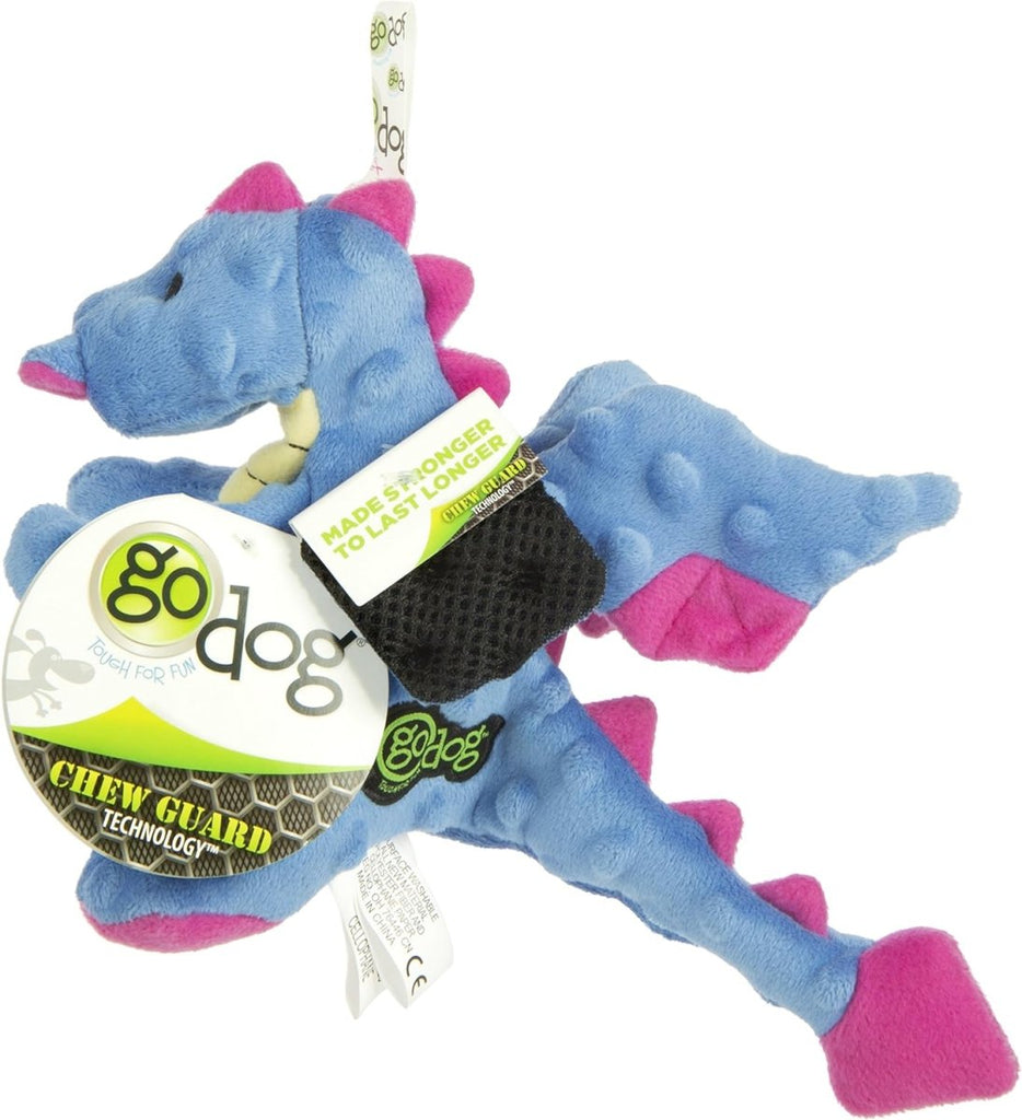 GoDog Dog Toy Dragons - Blue