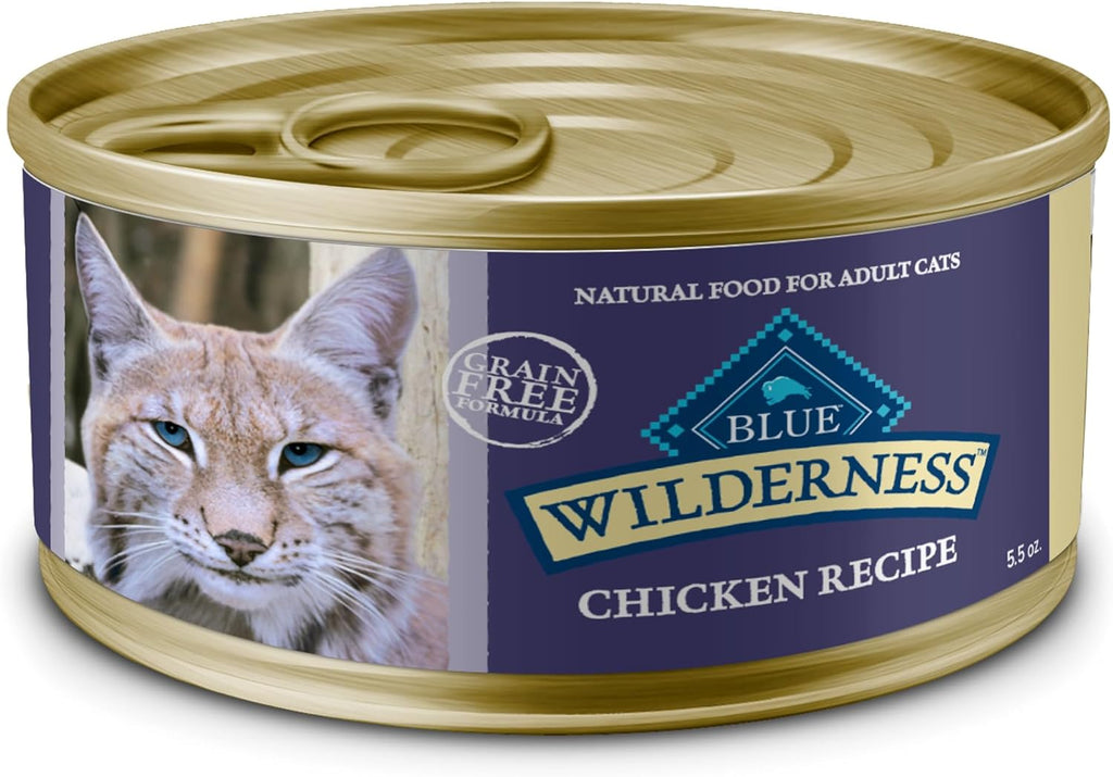 Blue Buffalo Wet Cat Food Wilderness Chicken Recipe for Adult Cats