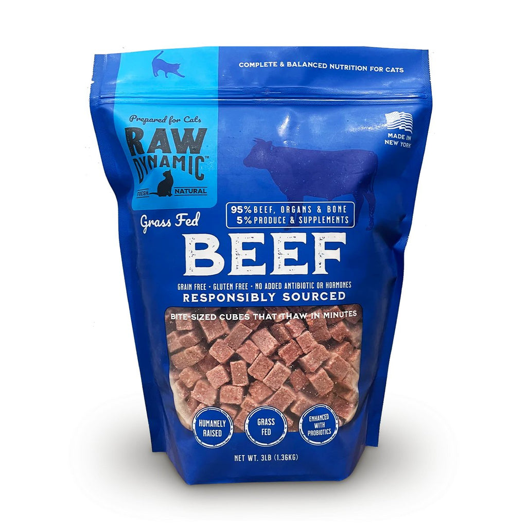 Raw Dynamic Raw Frozen Cat Food Grass Fed Beef Formula