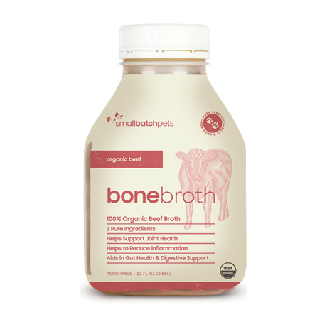 SmallBatch Dog & Cat Food Topper Frozen Organic Beef Bone Broth