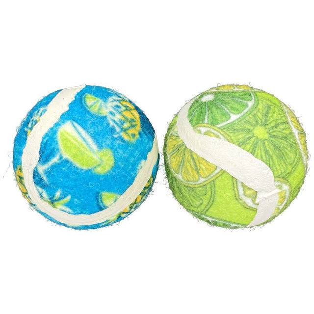 Multipet Cat Toy Margaritaville Tennis Balls (2 Pack)