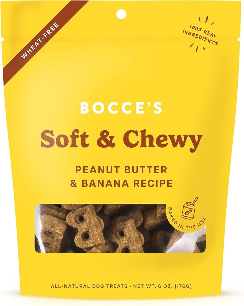 Bocce's Dog Treat Soft & Chewy Peanut Butter & Banana Recipe