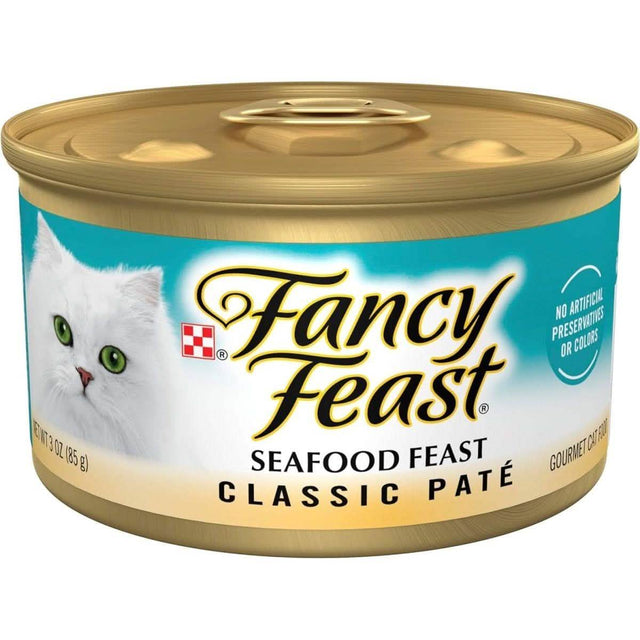 Fancy Feast Wet Cat Food Classic Paté Seafood Feast