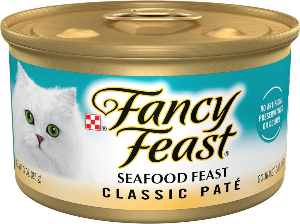 Fancy Feast Wet Cat Food Classic Paté Seafood Feast