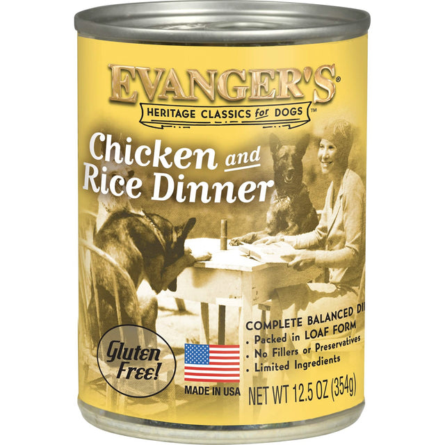 Evanger's Wet Dog Food Heritage Classic Chicken and Rice Dinner