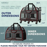 Katziela Pet Carrier Luxury Rider with Removable Wheels