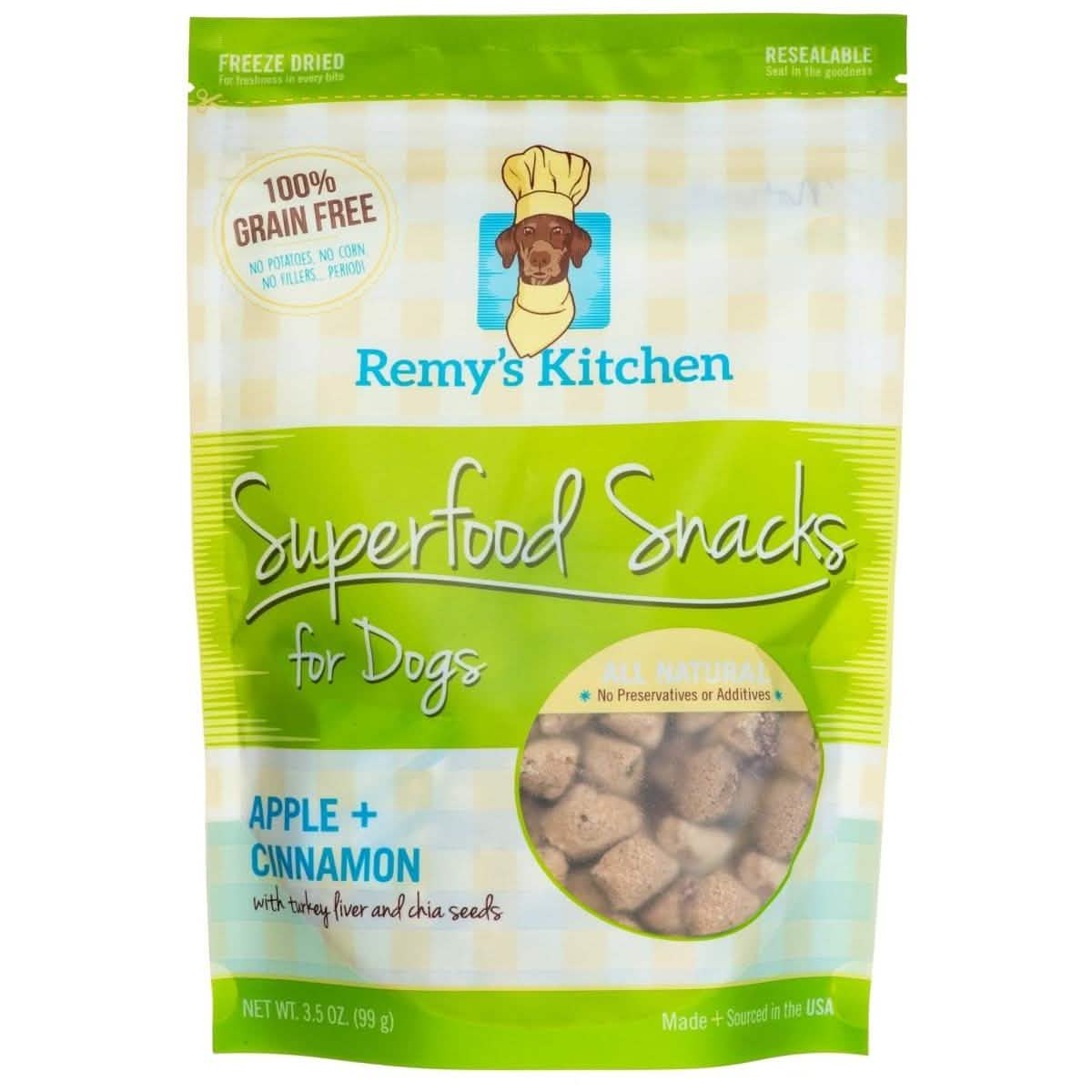 Remy's Kitchen Dog Treat Superfood Snacks Apple + Cinnamon Flavor