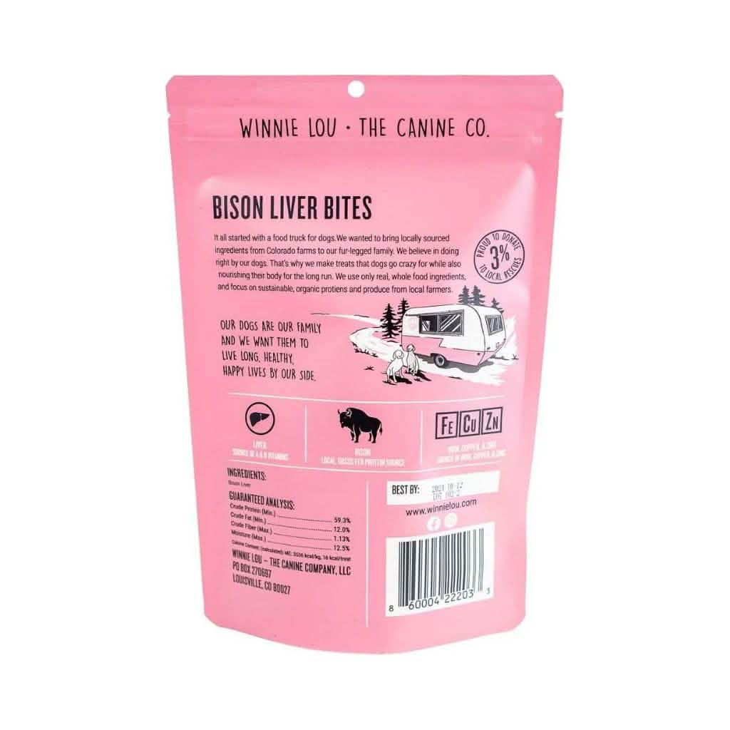 Winnie Lou Dog Treat Bison Liver Tidbits