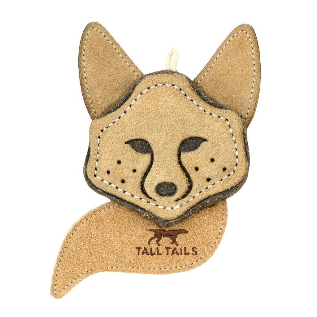 Tall Tails Dog Toy Scrappy Leather Fox