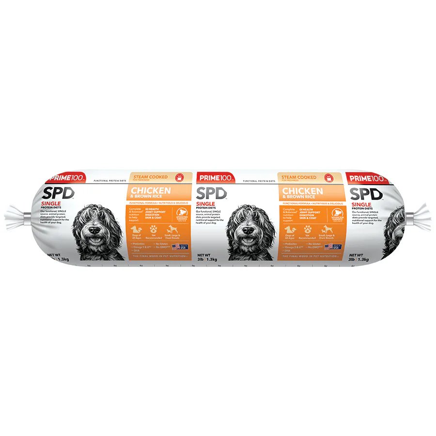 Prime100 Cooked Refrigerated Dog Food SPD Chicken & Brown Rice