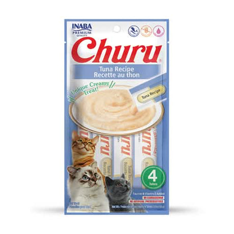 Inaba Cat Treat Churu Tuna Recipe 4 count