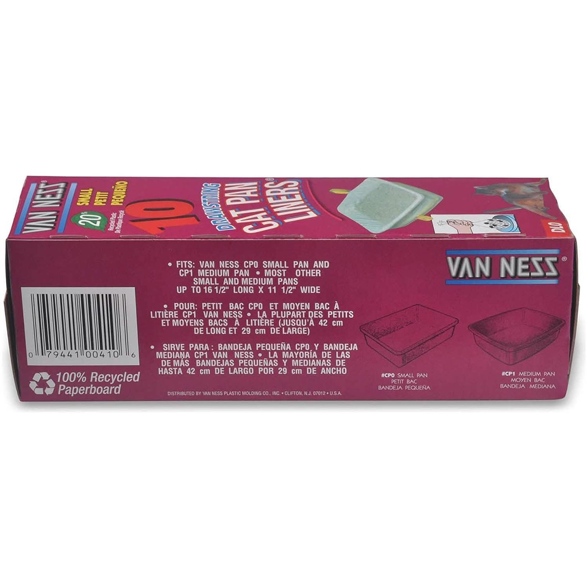 Van Ness Cat Pan Liners Drawstring Small 10 count