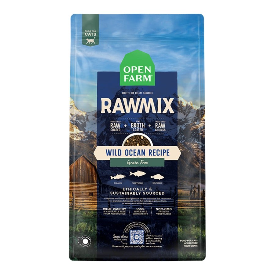 Open Farm Dry Cat Food Grain Free RawMix Wild Ocean Recipe