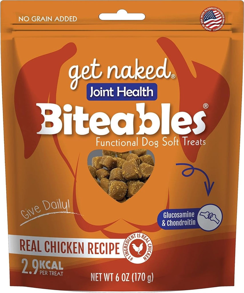 Get Naked Dog Treat Joint Health Biteables Real Chicken Recipe