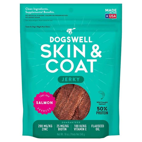 Dogswelll Dog Treat Skin & Coat Jerky Salmon Recipe