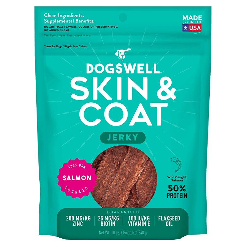 Dogswelll Dog Treat Skin & Coat Jerky Salmon Recipe