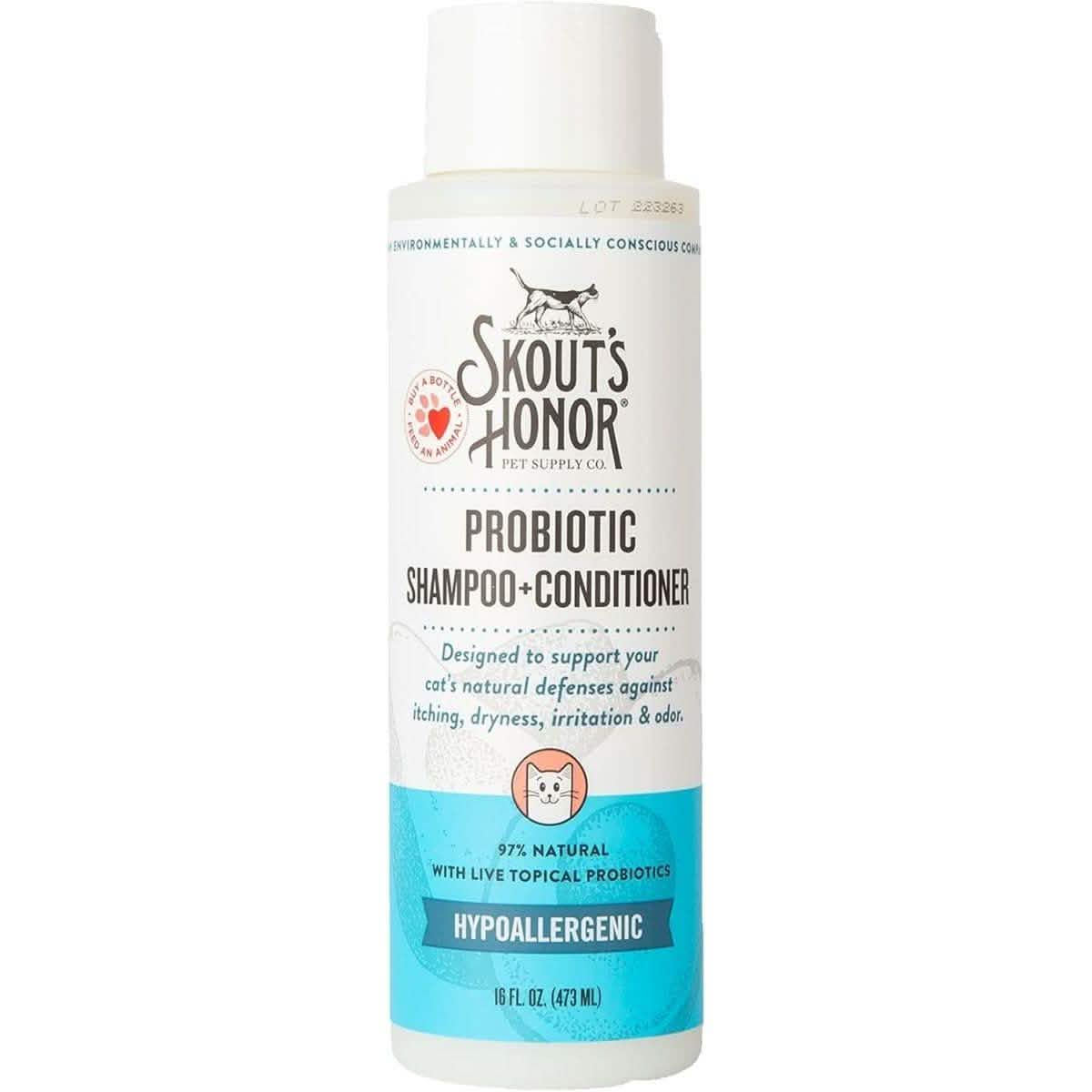 Skout's Honor Probiotic Cat Shampoo + Conditioner Hypoallergenic