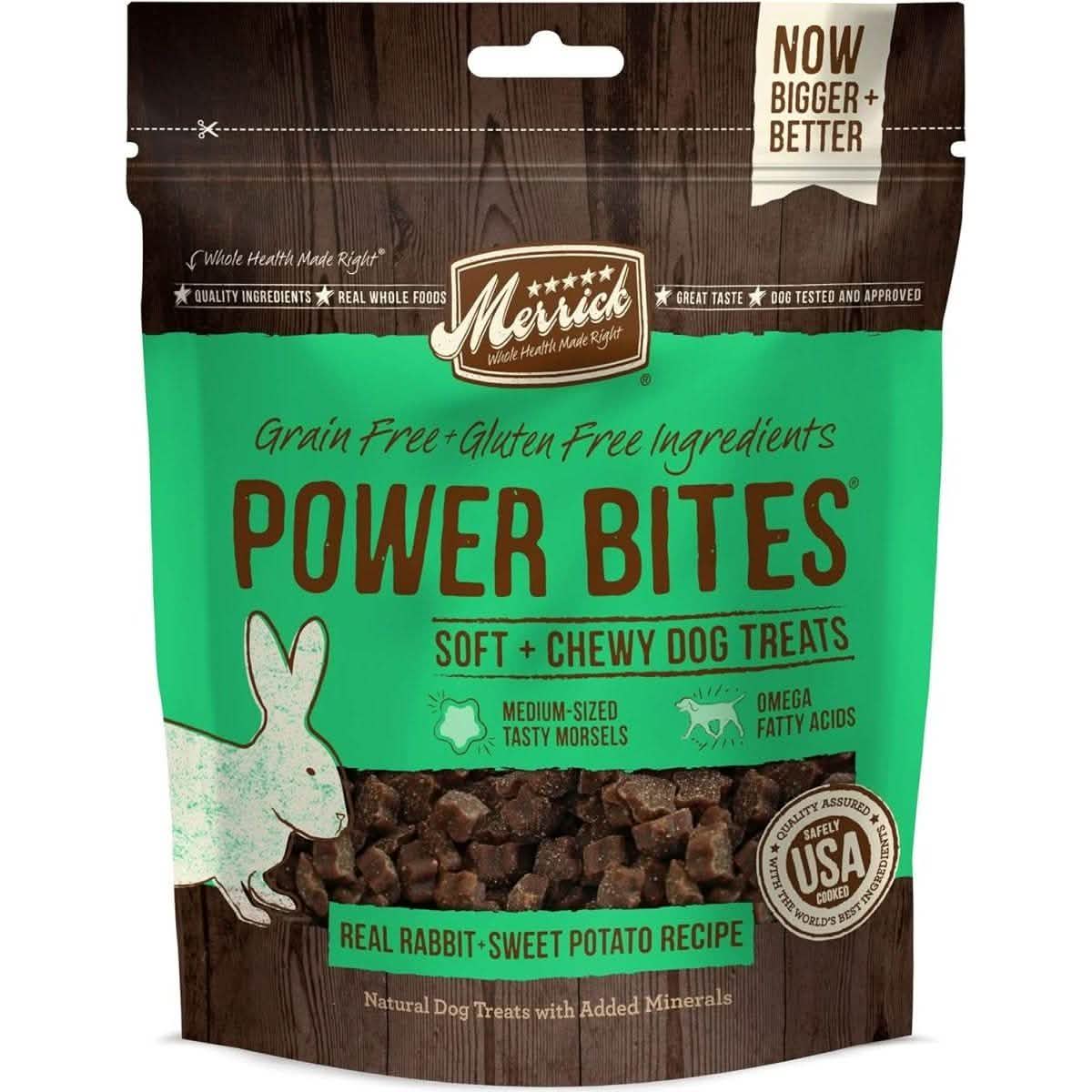 Merrick Dog Treat Power Bites Real Rabbit + Sweet Potato Recipe – Pet ...