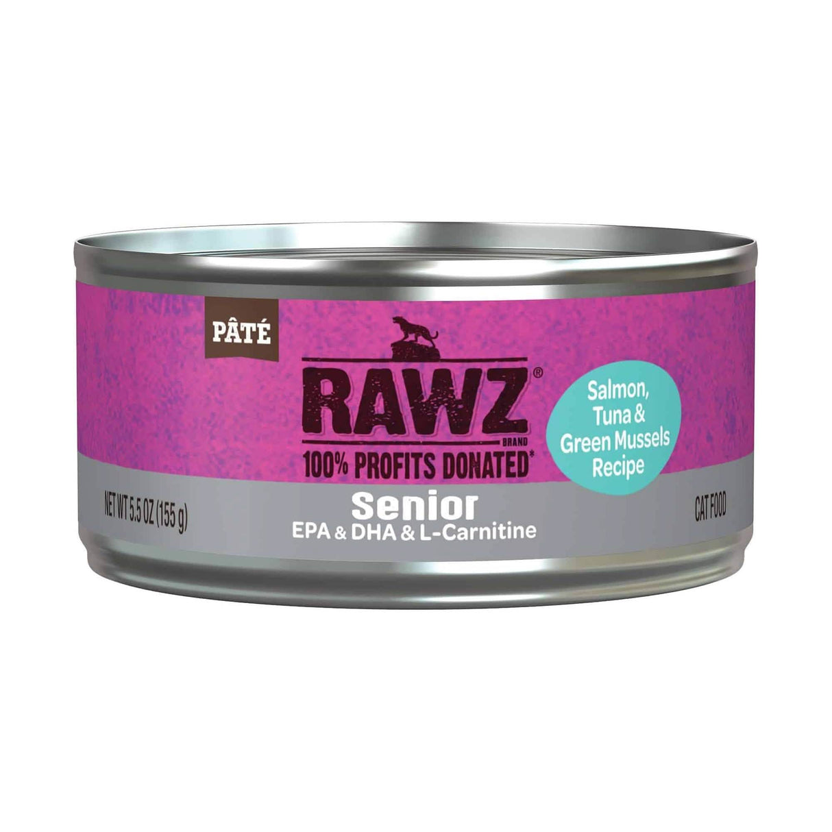 RAWZ Senior Salmon, Tuna & Green Mussels Recipe Cat Food with EPA, DHA & L-Carnitine