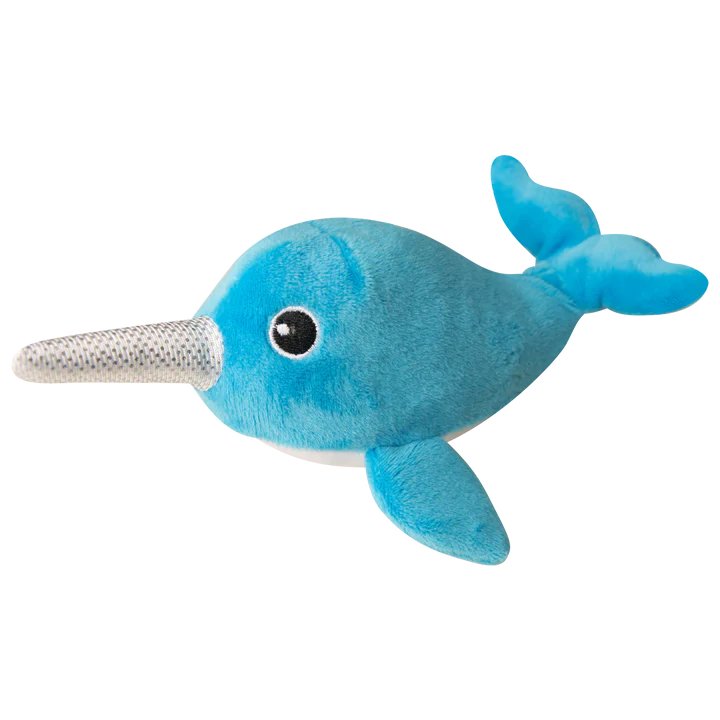 SnugArooz Dog Toy Baby Nikki the Narwhal