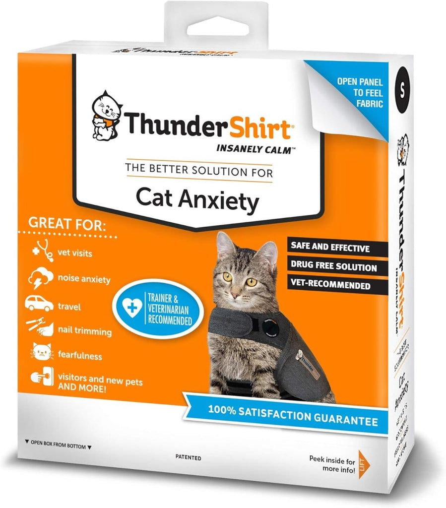 ThunderShirt Anxiety Vest for Cats - Solid Grey