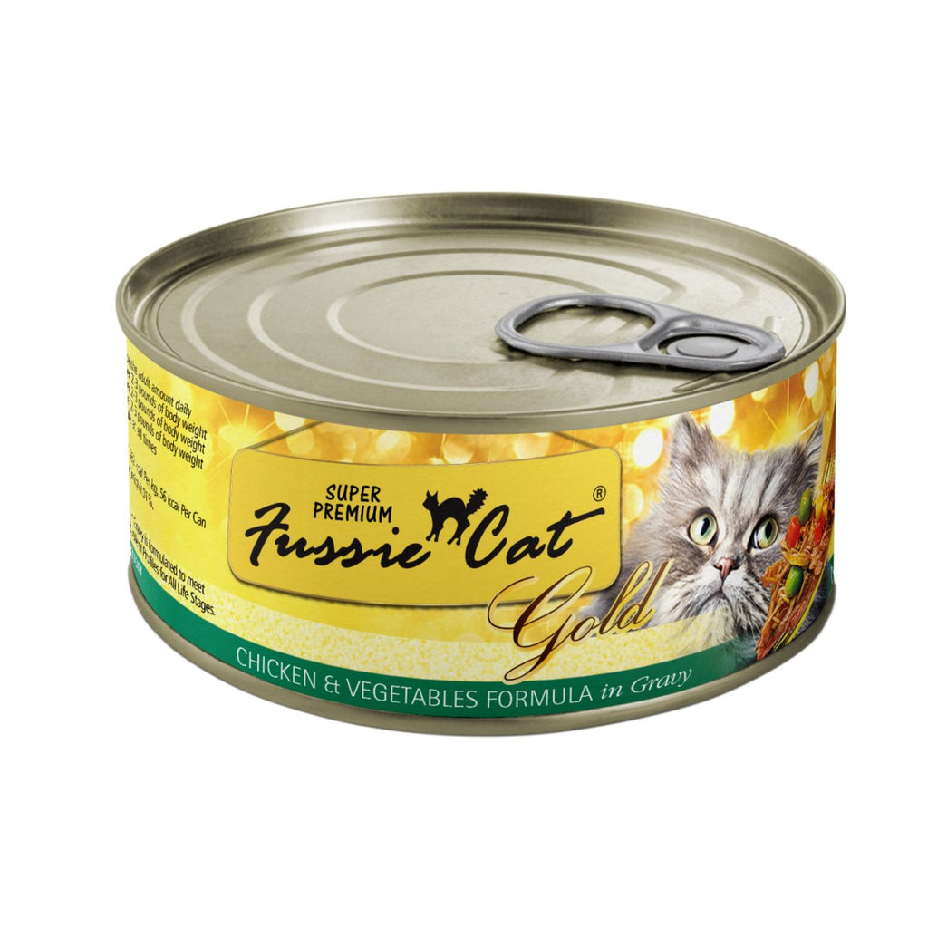 Fussie Cat Wet Cat Food Gold Chicken & Vegetables Formula in Gravy