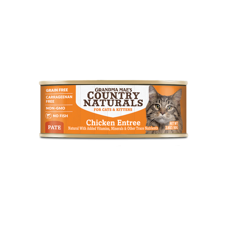 Grandma Mae's Wet Cat Food Country Naturals Chicken Entrée