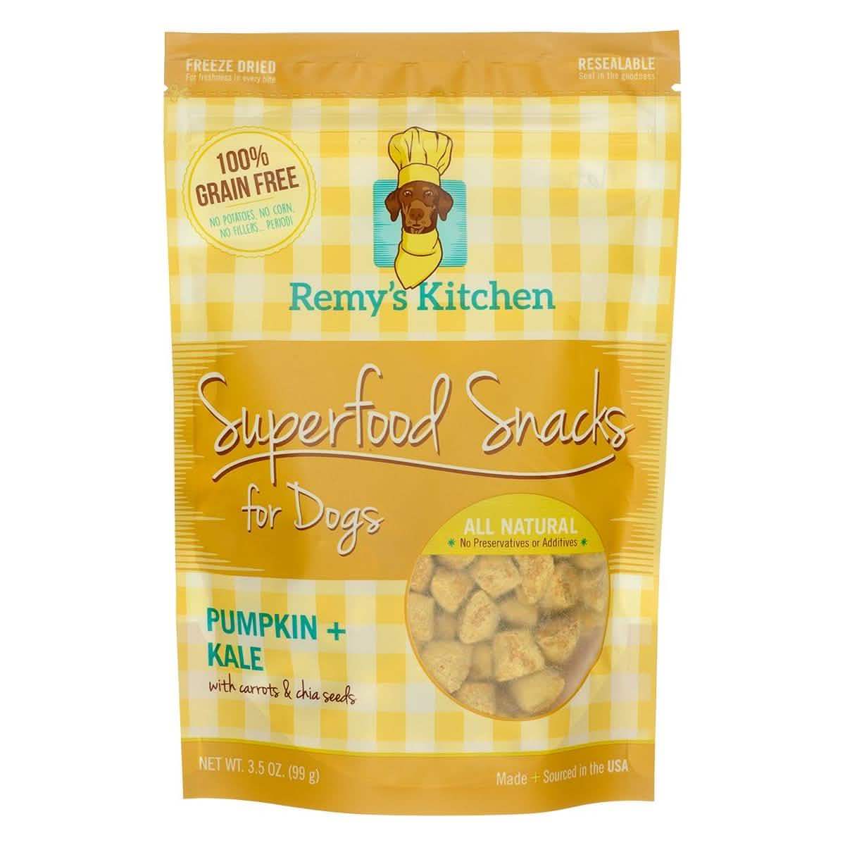 Remy's Kitchen Dog Treat Superfood Snacks Pumpkin + Kale Flavor