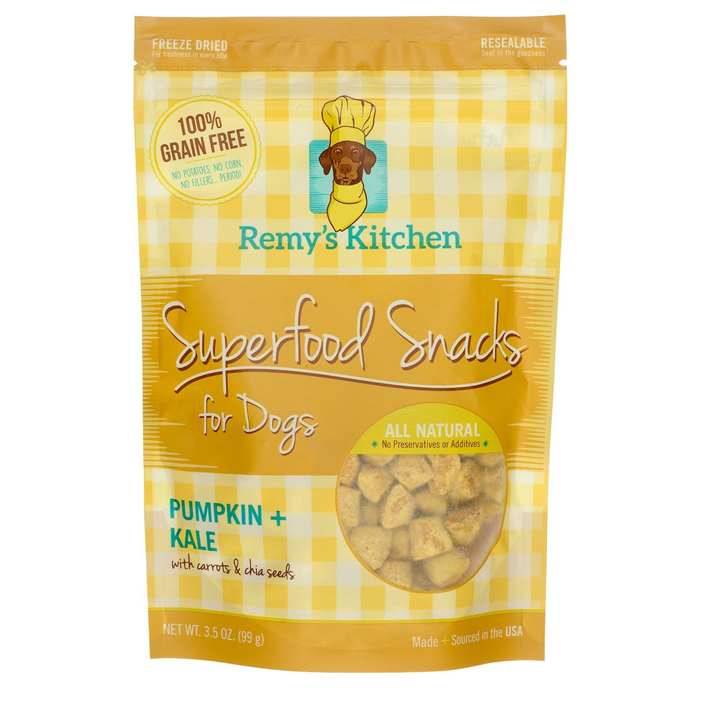 Remy's Kitchen Dog Treat Superfood Snacks Pumpkin + Kale Flavor