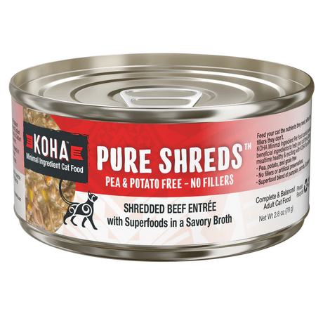 Koha Wet Cat Food Pure Shreds Shredded Beef Entrée