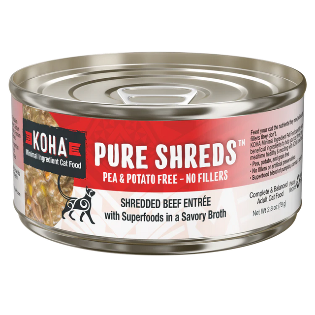 Koha Wet Cat Food Pure Shreds Shredded Beef Entrée